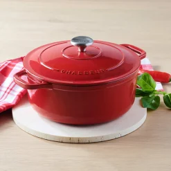 Chasseur Pots & Pans^Red Cast Iron Dutch Oven, 28cm