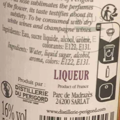 Distillerie du périgord Ingredients Brands|French Ingredients^Cherry Rocher Creme de Violette, Violet Liqueur, 500ml