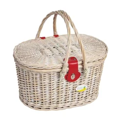 Les Jardin de la Comtesse Tableware Brands|Picnicware^Cheverny Cherry Print Picnic Basket, 4 Person