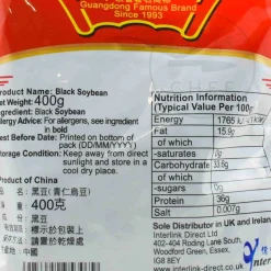 Guangdong Chinese Ingredients|Pasta, Rice & Beans^Chinese Black Soybeans, 400g