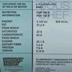 Chocolat Factory Ingredients Brands|Drinks^Creamy Milk Hot Chocolate, 300g
