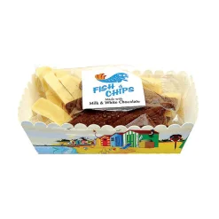 Chocolate Novelties Ingredients Brands|Chocolate & Sweets^Chocolate Fish & Chips, 125g