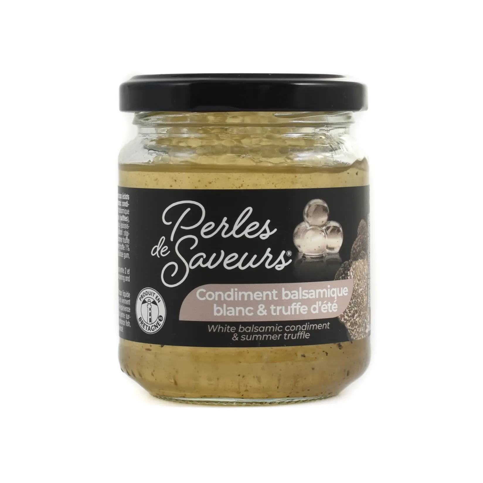Christine Le Tennier Ingredients Brands|French Ingredients^White Balsamic and Black Truffle Flavor Pearls