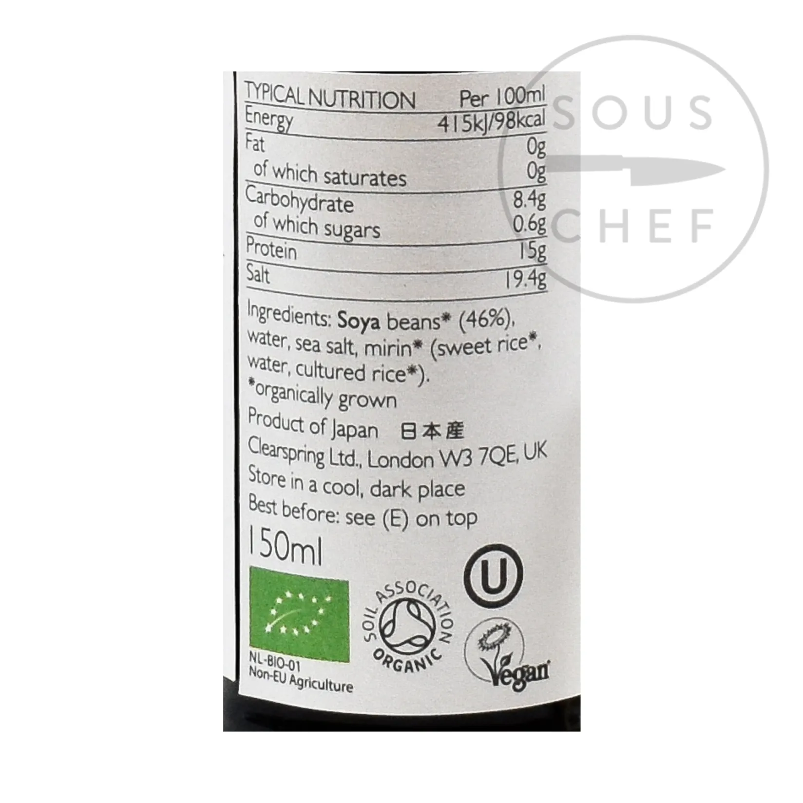 Clearspring Ingredients Brands|Japanese Ingredients^Organic Tamari Soya Sauce, 150ml
