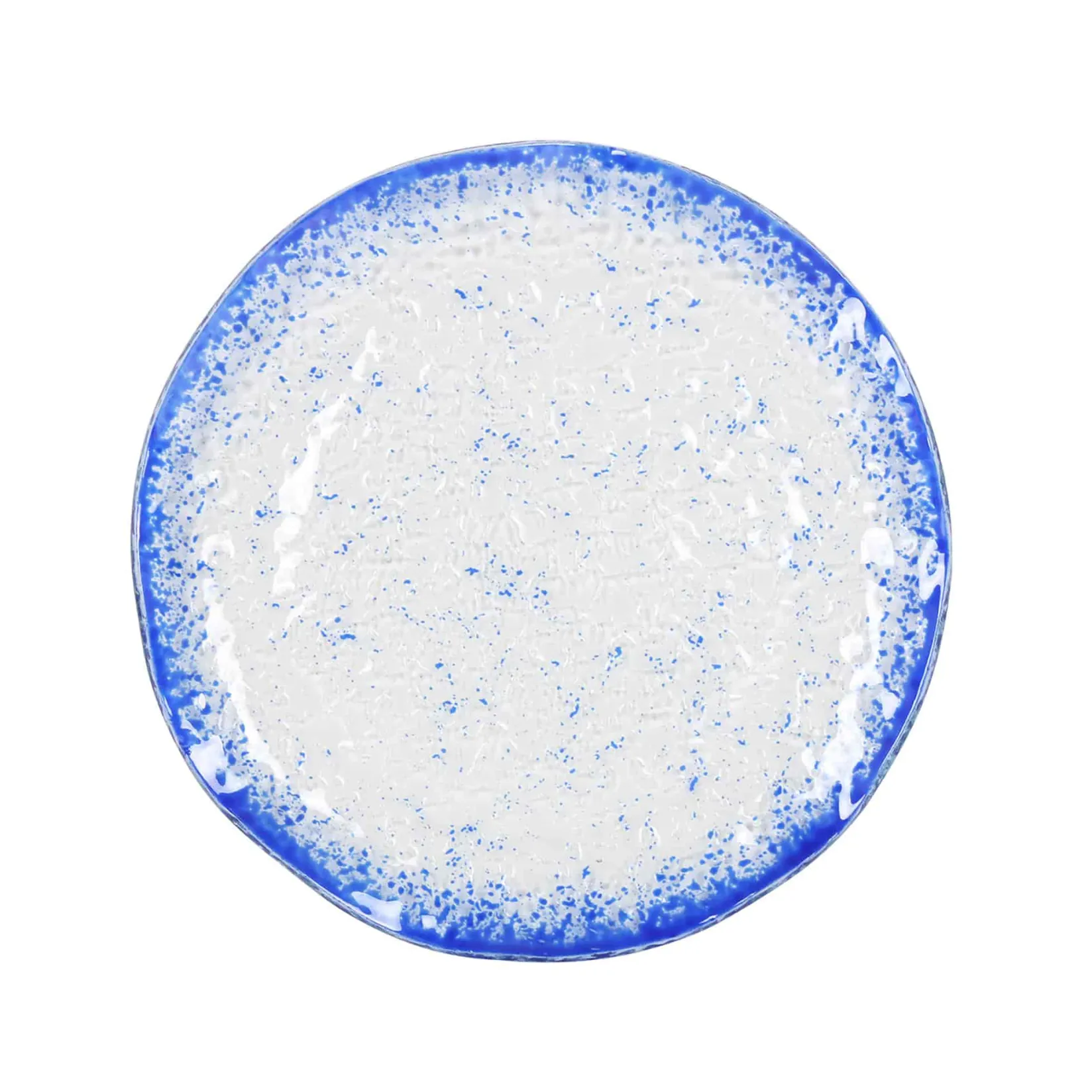 Turkish Tableware Tableware Brands|Plates^Cobalt Blue Rim Glass Dinner Plate, 24.5cm