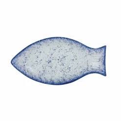 Turkish Tableware Tableware Brands^Cobalt Blue Rim Glass Fish Serving Platter, 31x16cm