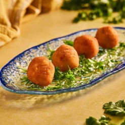 Turkish Tableware Tableware Brands^Cobalt Blue Rim Glass Serving Tray, 34x17cm