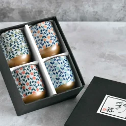 Kiji Stoneware & Ceramics Tableware Brands|Japanese Ingredients^Colourful Japanese Flower Tea Cup Set