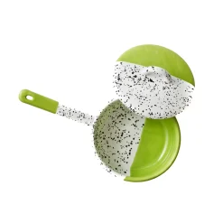 Kapka Enamel Pots & Pans^Colourpop Enamel Saute Pan with Lid, Lime Green, 16cm dia