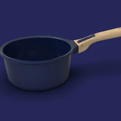 Cookut Pots & Pans^Lightweight Non-Stick 3 Piece Cookware Set with Detachable Handles, Blue, BPA-Free