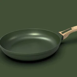 Cookut Pots & Pans^Lightweight Non-Stick 3 Piece Cookware Set with Detachable Handles, Green, BPA-Free