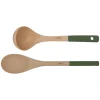 Cookut Kitchen Tools & Utensils|Baking Supplies & Equipment^Wooden Spoon and Ladle Set, Green