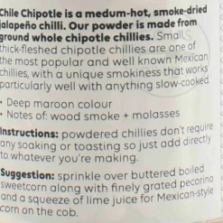 Cool Chile Co Mexican Ingredients|Herbs & Spices^Cool Chile Chipotle Chilli Powder, 60g