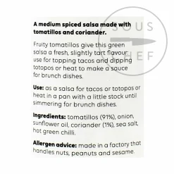 Cool Chile Co Mexican Ingredients|Sauces & Condiments^Tomatillo Salsa, 260g