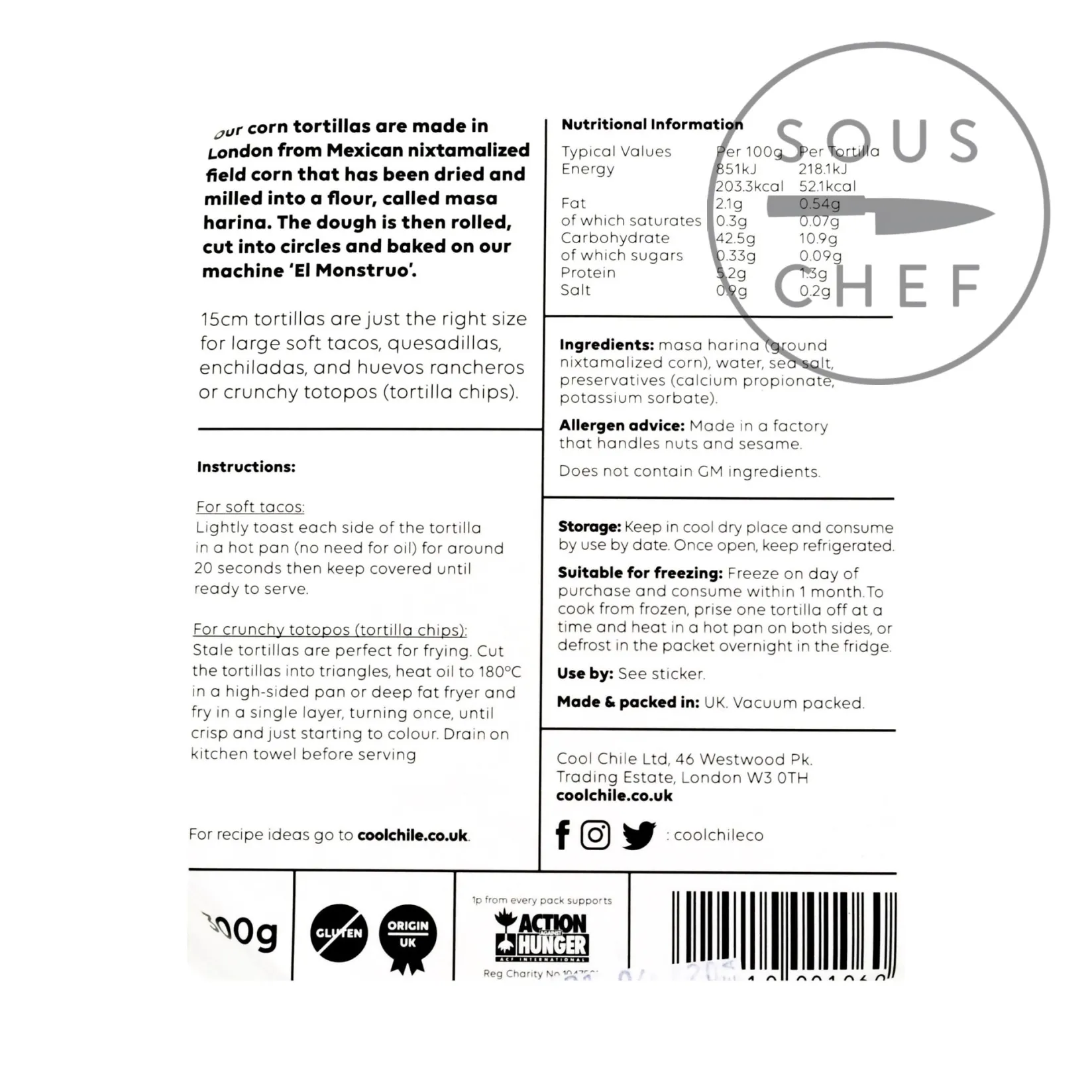 Cool Chile Co Mexican Ingredients|Ingredients Brands^White Corn Tortillas