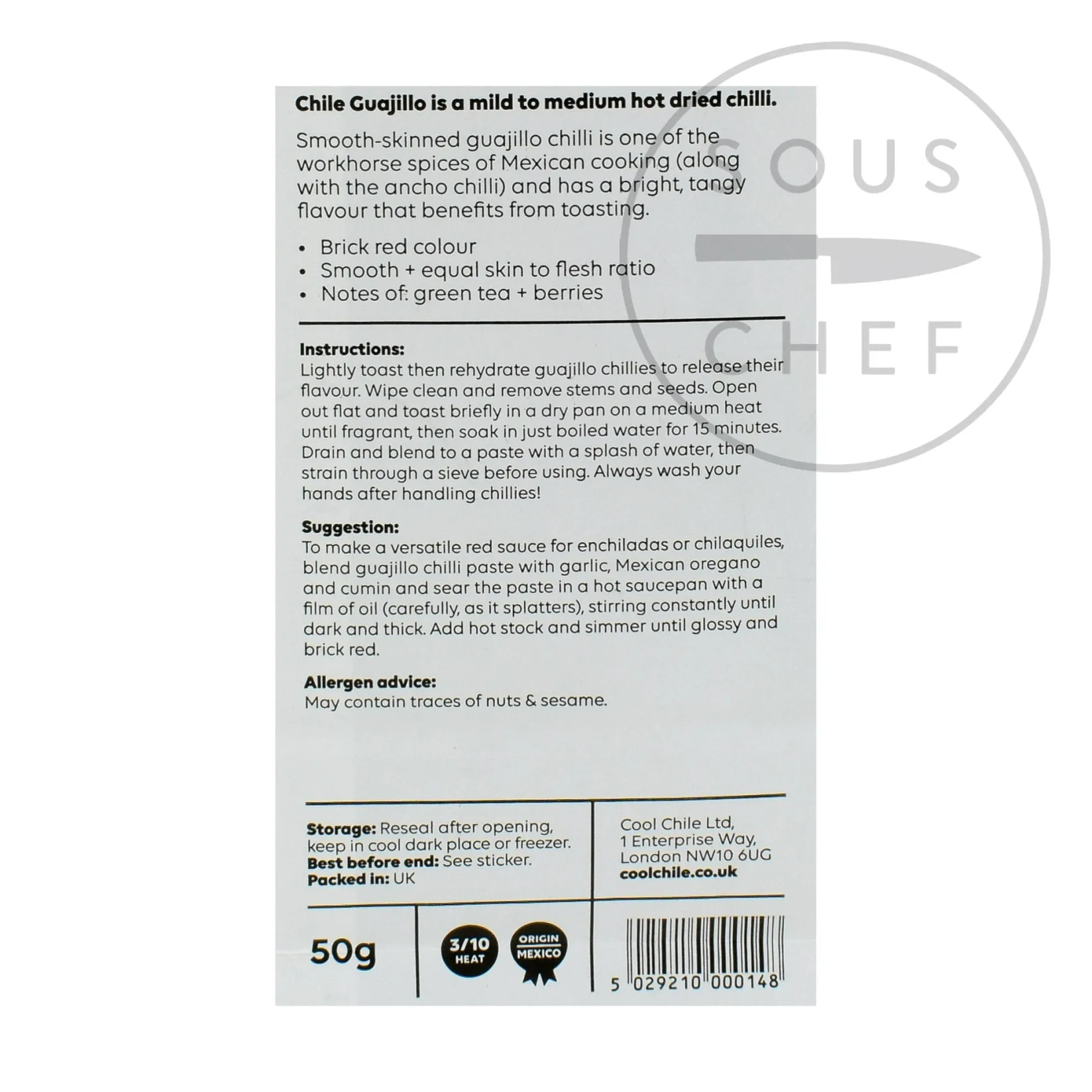 Cool Chile Co Mexican Ingredients|Herbs & Spices^Whole Guajillo Chillies, 50g