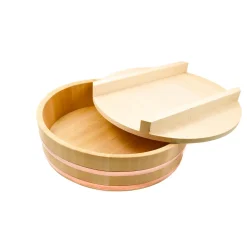 Kiji Stoneware & Ceramics Japanese Ingredients|Japanese Tableware^Cypress & Copper Hangiri Sushi Barrel