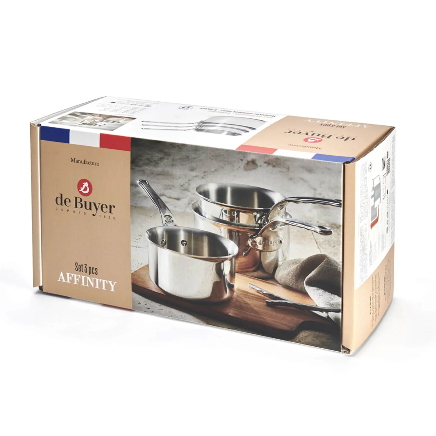 De Buyer Pots & Pans^Affinity 3 Piece Saucepan Set