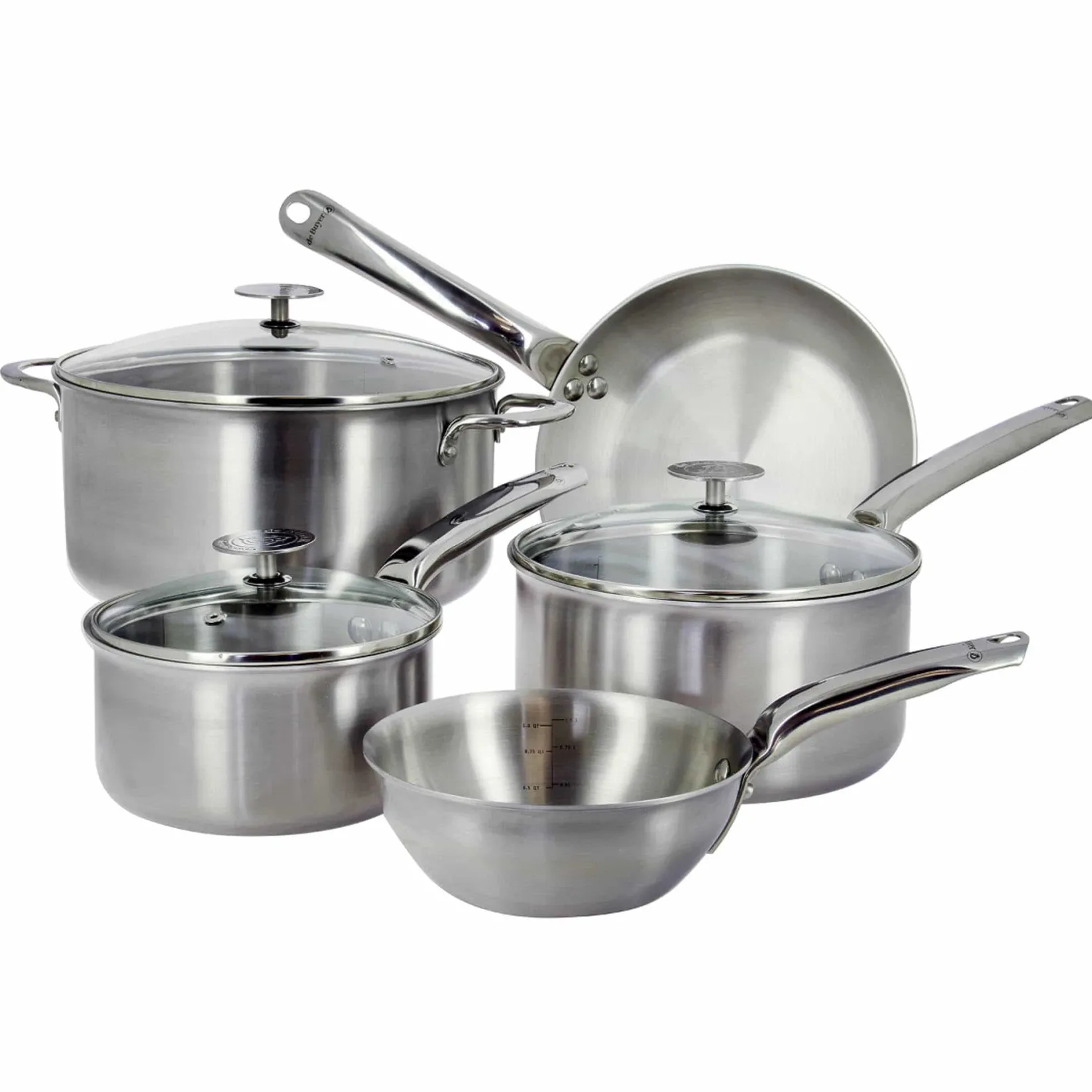 De Buyer Pots & Pans^Alchimy 5 Piece Cookware Set with Lids