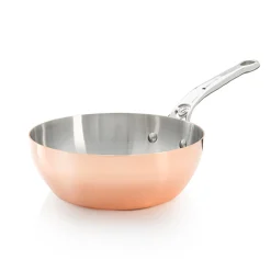 De Buyer Pots & Pans^Inocuivre Conical Copper Saute Pan with Stainless Steel Handle, 20cm