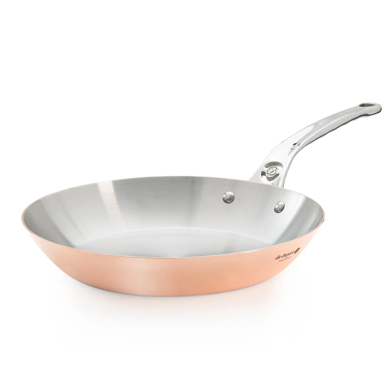 De Buyer Pots & Pans^Inocuivre Copper Frying Pan with Stainless Steel Handle, 28cm