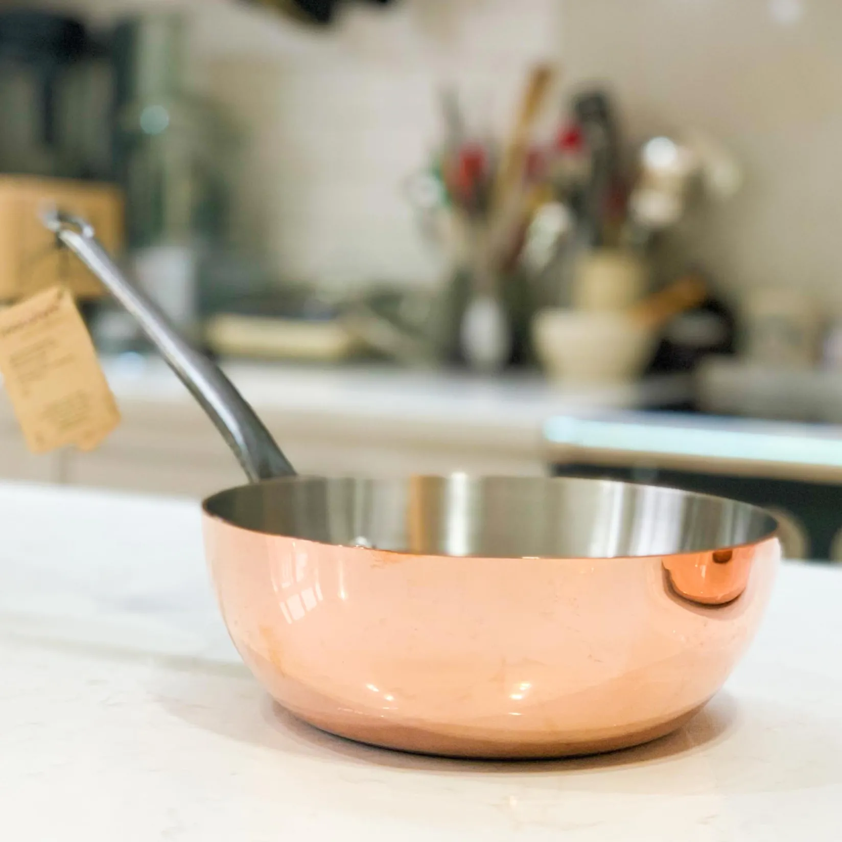 De Buyer French Ingredients|Pots & Pans^Prima Matera Induction-Compatible Copper Saute Pan - Conical