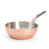 De Buyer Pots & Pans^Prima Matera Induction Copper Saucier with Stainless Steel Handle, 20cm