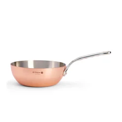 De Buyer Pots & Pans^Prima Matera Induction Copper Saucier with Stainless Steel Handle, 20cm