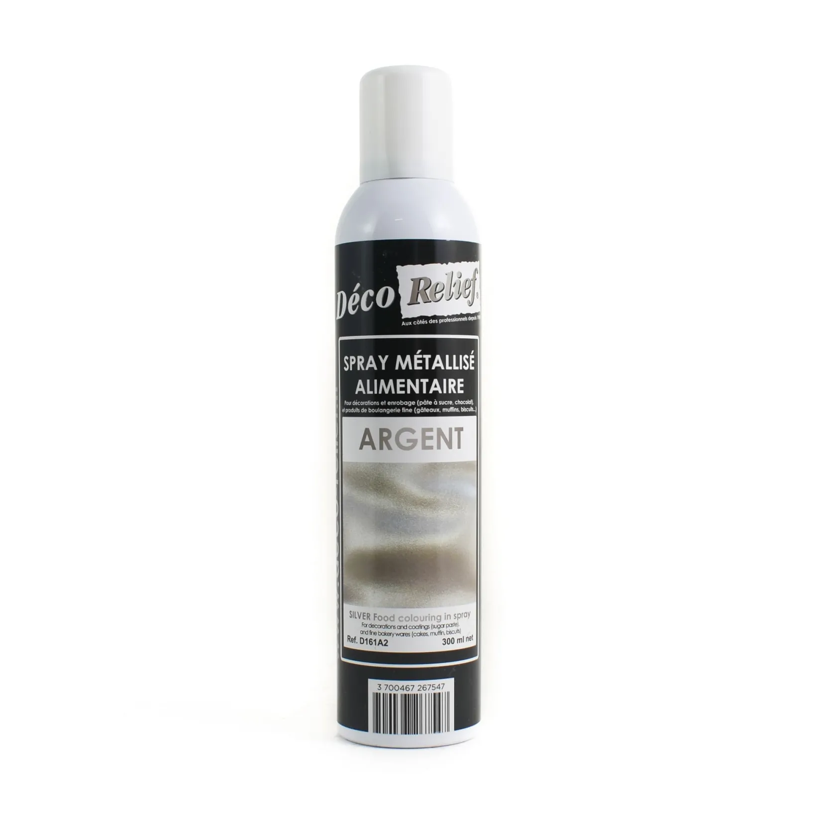 Deco Relief Ingredients Brands|Baking Ingredients^Metallic Silver Spray, 300ml