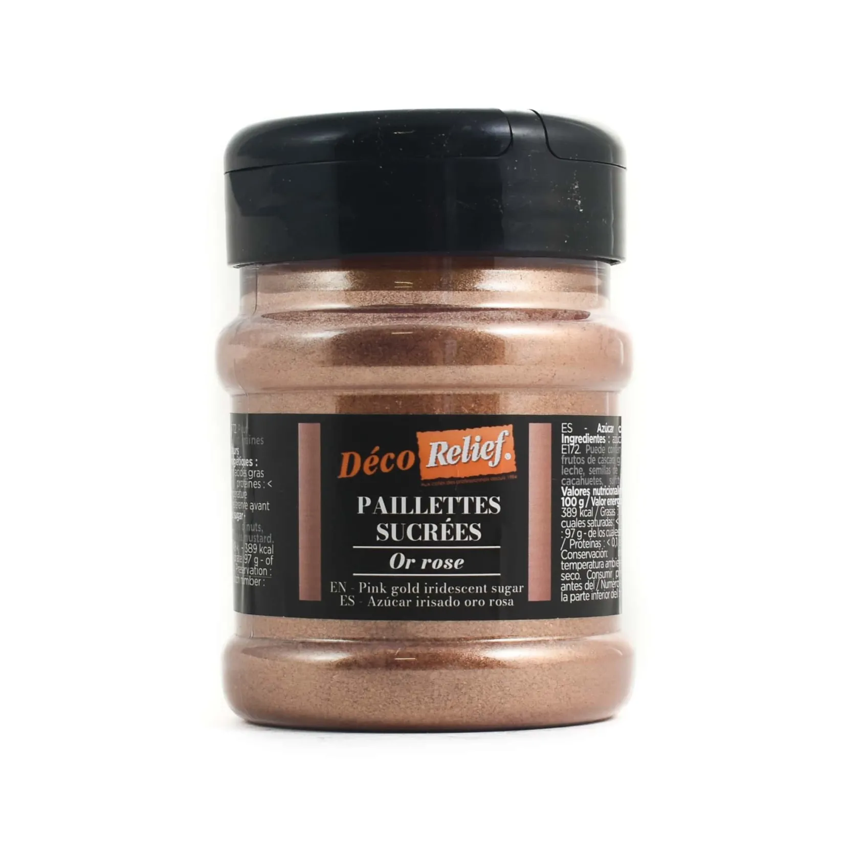 Deco Relief Ingredients Brands|Baking Ingredients^Rose Gold Sugar Glitter, 160g