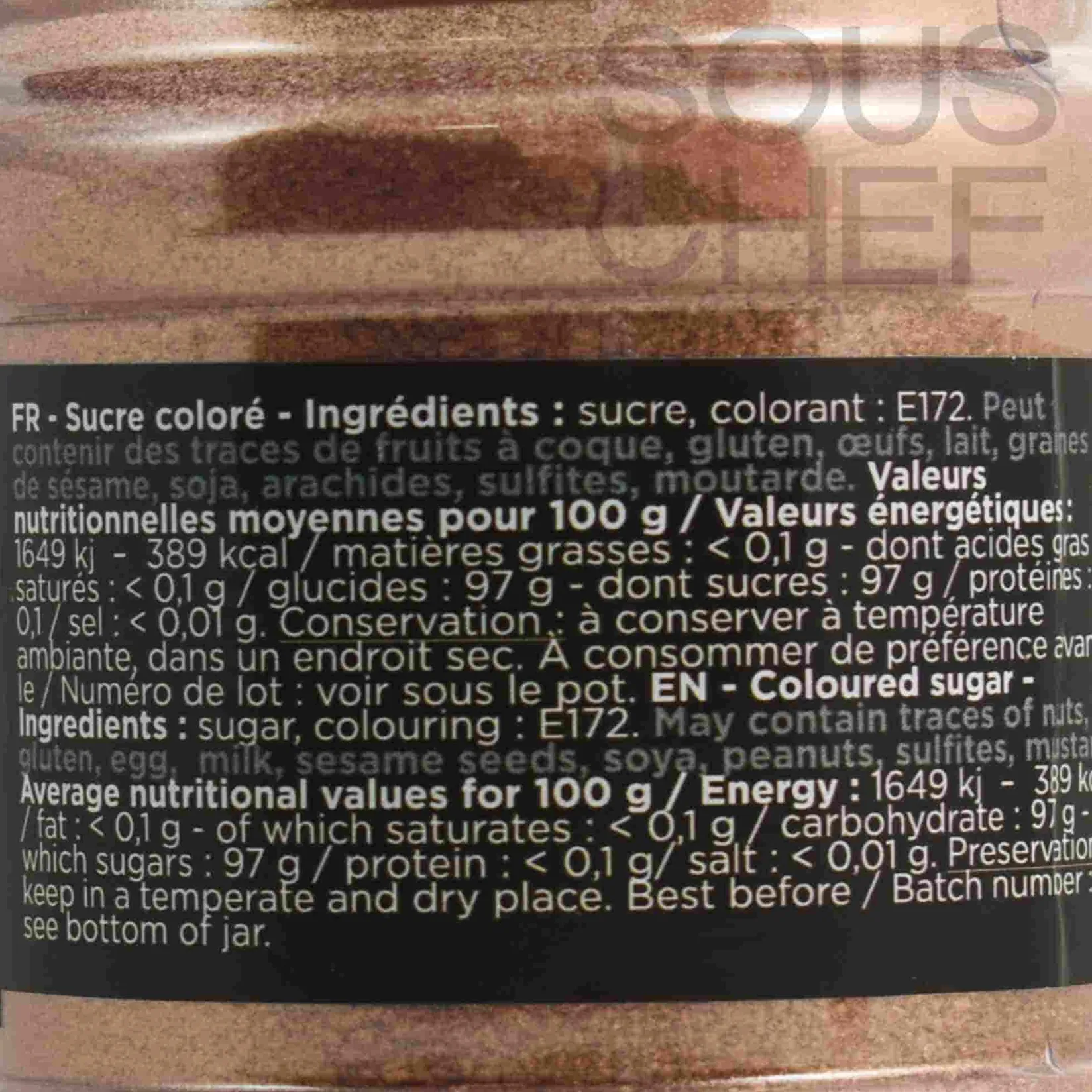Deco Relief Ingredients Brands|Baking Ingredients^Rose Gold Sugar Glitter, 160g