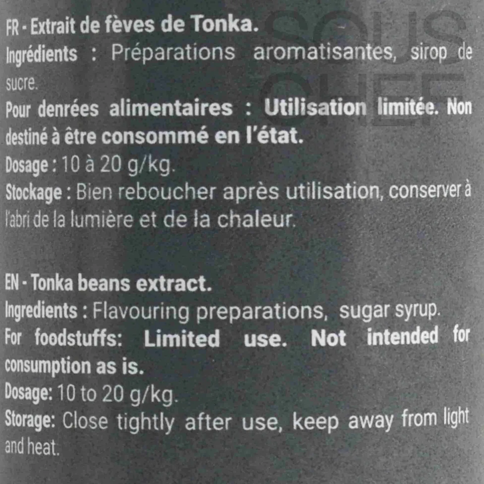 Deco Relief Ingredients Brands|Baking Ingredients^Tonka Bean Extract, 100ml