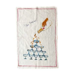 Dinette Kitchen Textiles & Clothing^Champagne Tower Linen Tea Towel