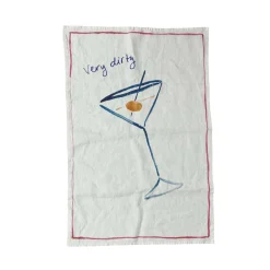 Dinette Kitchen Textiles & Clothing^Very Dirty Martini Linen Tea Towel