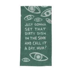Blue Q Kitchen Textiles & Clothing^Dish In The Sink Cotton Jacquard Tea Towel