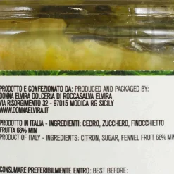 Donna Elvira Italian Ingredients|Jam, Honey & Spreads^Citron and Fennel Marmalade, 210g