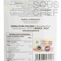 Donna Elvira Italian Ingredients|Chocolate & Sweets^Orange PGI Modican Chocolate Bar, 70g