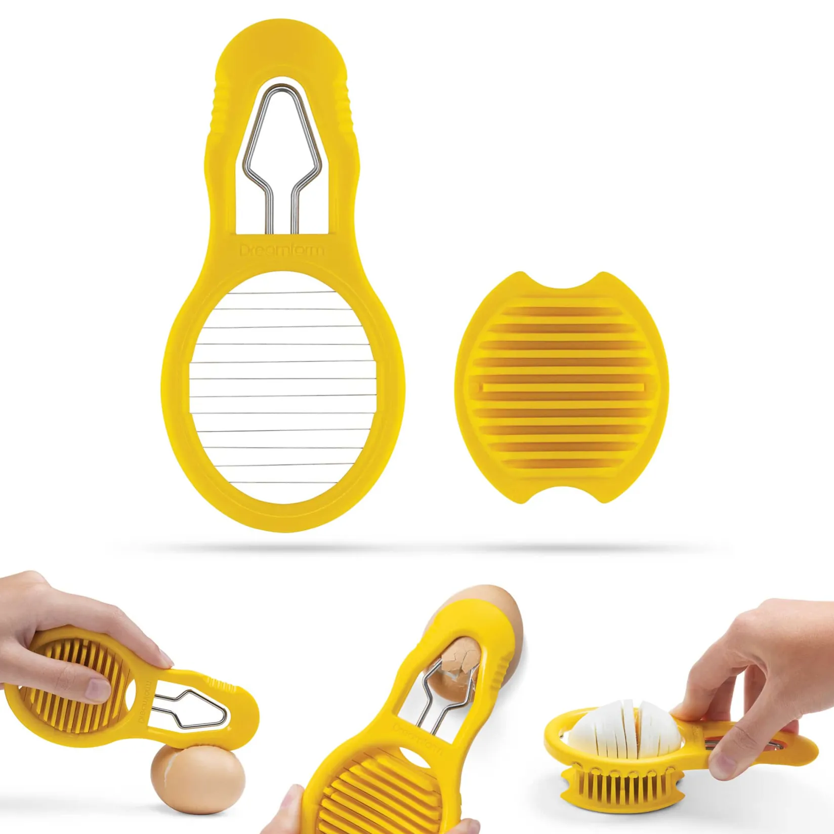 Dreamfarm Kitchen Tools & Utensils^Yellow Eggler Egg Peeler and Slicer