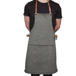 Dutchdeluxes Kitchen Textiles & Clothing^Canvas BBQ Apron in Grey-Green
