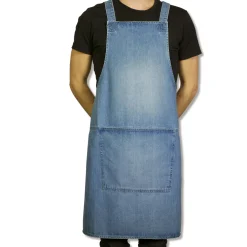 Dutchdeluxes Kitchen Textiles & Clothing^Denim Suspender Apron in Blue