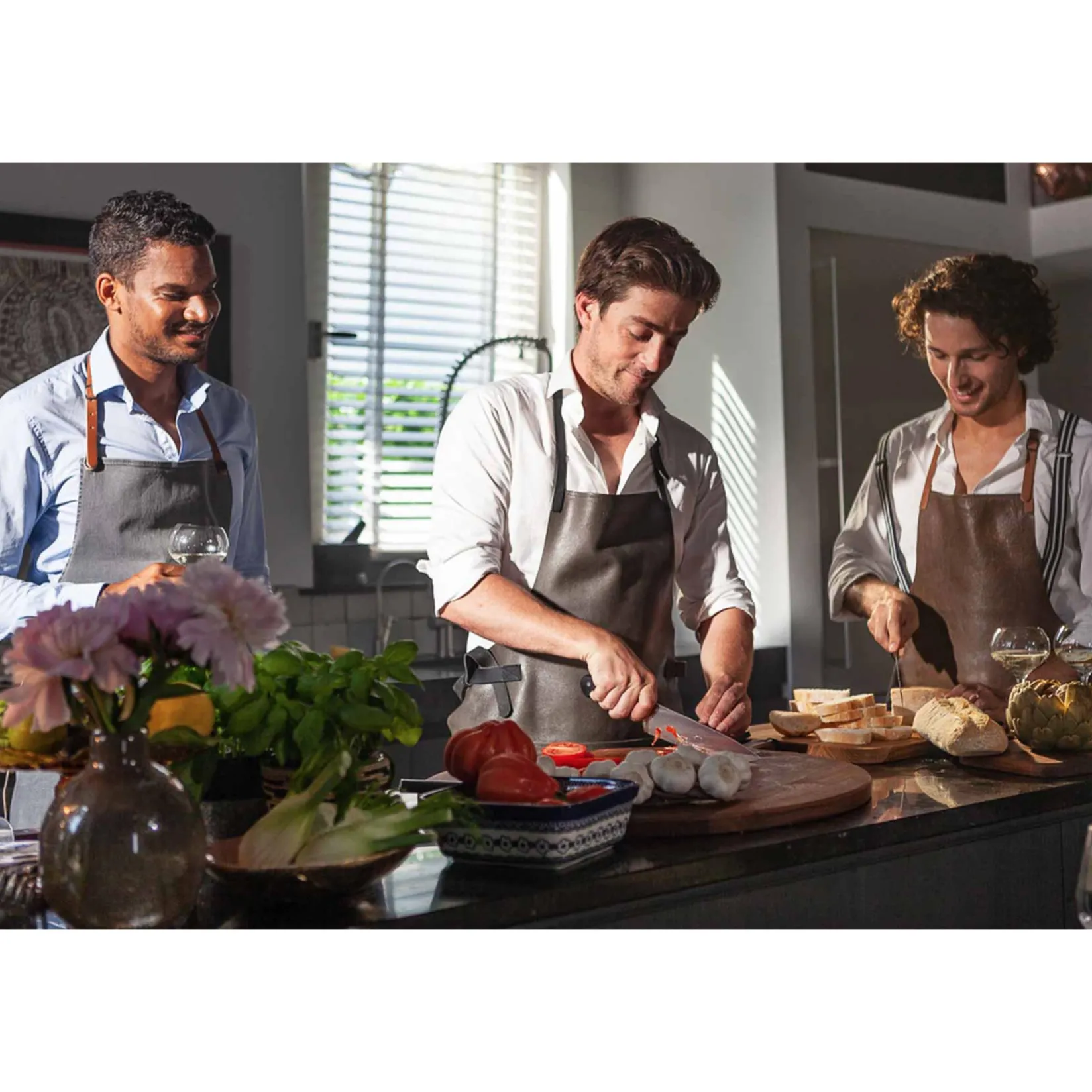 Dutchdeluxes Kitchen Textiles & Clothing^Denim Suspender Apron in Blue