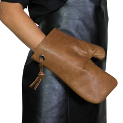Dutchdeluxes Kitchen Textiles & Clothing^Leather Oven Glove in Vintage Camel