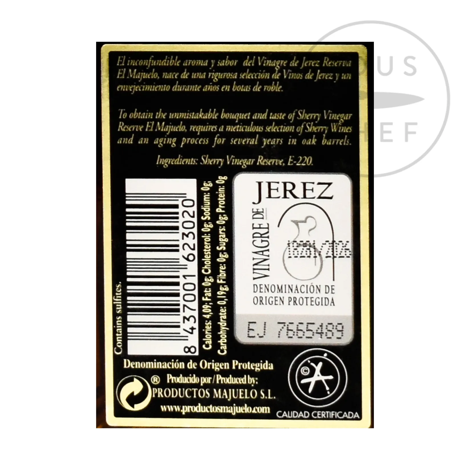 El Majuelo Ingredients Brands|Spanish Ingredients^Reserva Sherry Vinegar, 250ml