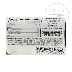 El Yucateco Ingredients Brands|Mexican Ingredients^Habanero Caribbean Sauce, 120ml