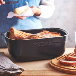 Emile Henry French Ingredients|Food Storage & Containers^Black Bread Storage Box
