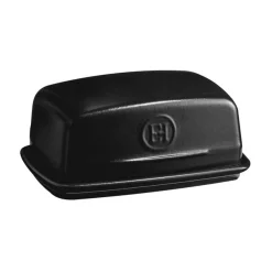 Emile Henry Tableware Brands^Black Butter Dish, 17x11cm