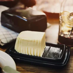 Emile Henry Tableware Brands^Black Butter Dish, 17x11cm