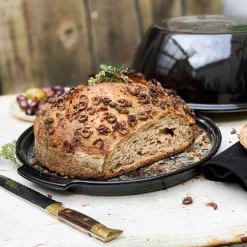 Emile Henry Baking Supplies & Equipment^Black Round Bread Baker, 32.5cm