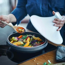 Emile Henry French Ingredients|Pots & Pans^Delight Black & White Ceramic Induction Tagine