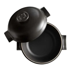 Emile Henry French Ingredients|Pots & Pans^Delight Black Ceramic Induction Cocotte, 27cm